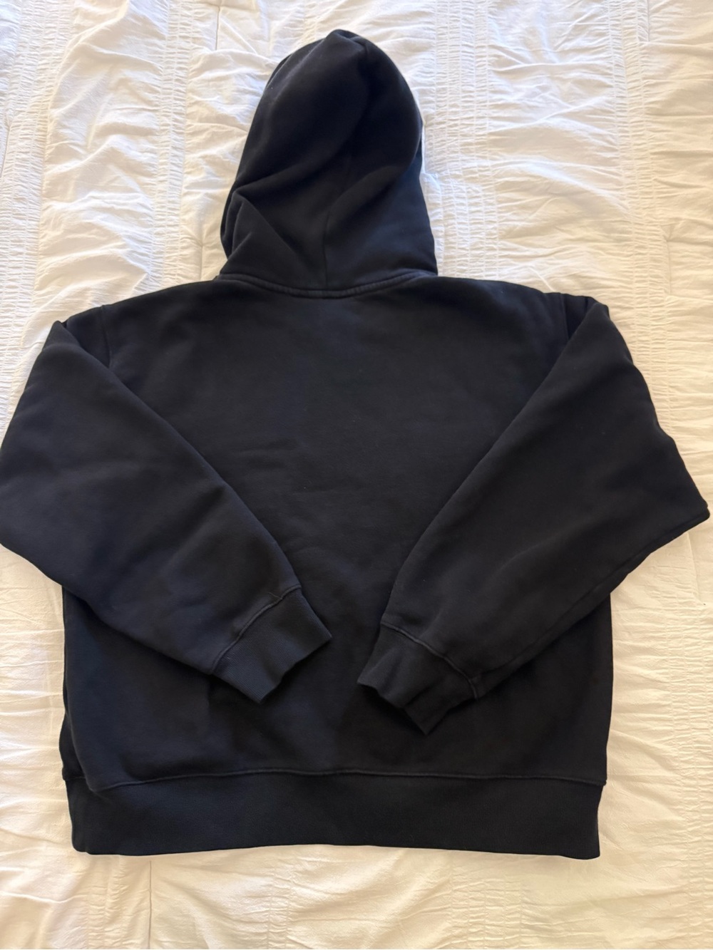 Aritzia TNA Cozy Fleece Black Hoodie Sweatshirt Size Large - Picture 2 of 6